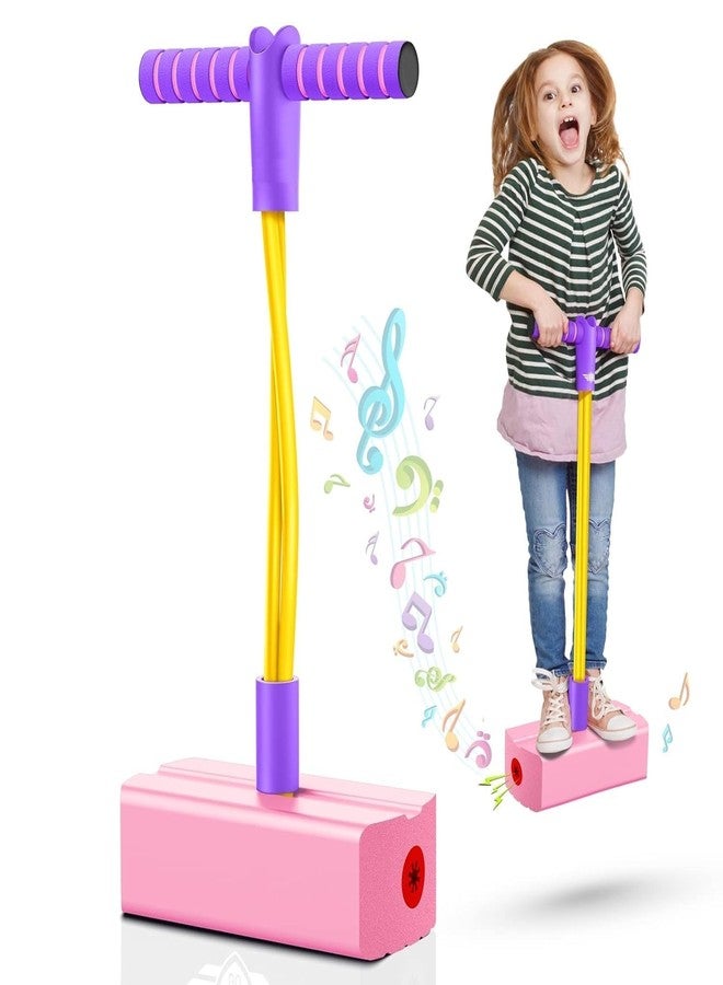 TECH LOGO ELECTRONICS Best Gift Pogo Stick Toys for Boy Girls, Foam Pogo Jumper Toys for Age 3-12 Years Old Kids Pogo Stick Autism Toys Outdoor Toys Party Birthday Stocking Stuffers Fun Toys (Pink) - Image 1